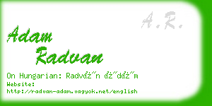 adam radvan business card